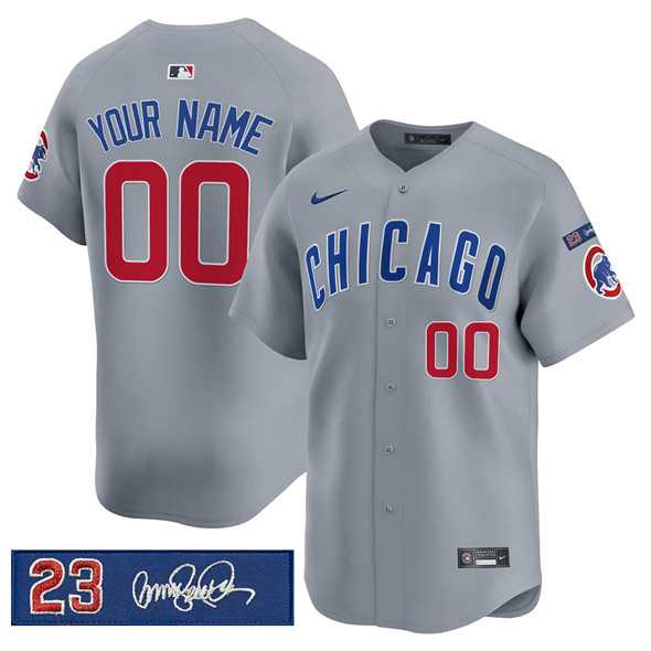 Men's Chicago Cubs Active Player Custom Gray Ryne Sandberg Tribute Vapor Limited V3 Stitched Baseball Jersey,We sell and wholesale Men's Chicago Cubs Active Player Custom Gray Ryne Sandberg Tribute Vapor Limited V3 Stitched Baseball Jersey on line form chian!