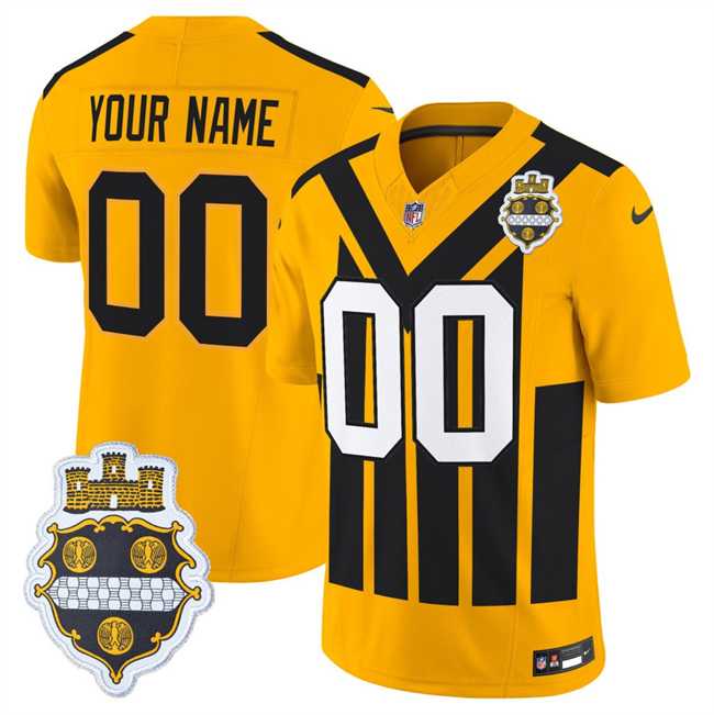 Men's Pittsburgh Steelers Active Player Custom Gold 1933 F.U.S.E. Throwback Alternate Football Stitched Football Jersey,We sell and wholesale Men's Pittsburgh Steelers Active Player Custom Gold 1933 F.U.S.E. Throwback Alternate Football Stitched Football Jersey on line form chian!