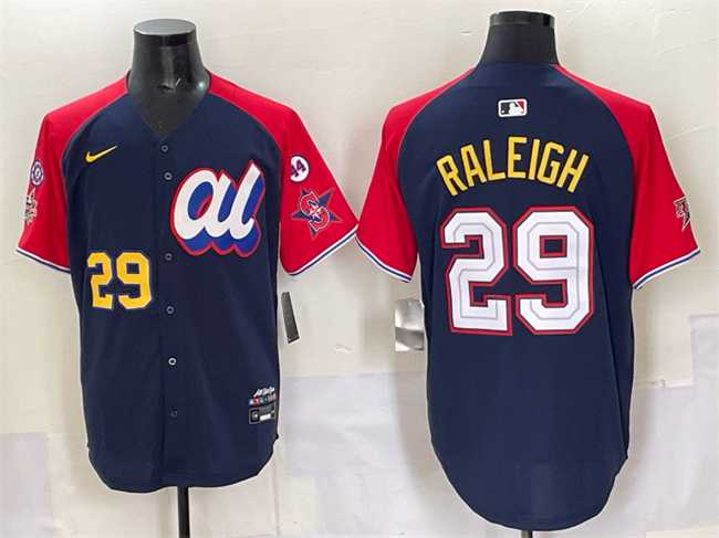 Men's American League #29 Cal Raleigh Navy Red Alternate 2025 All-Star With Patch Edition Limited Stitched Jersey,We sell and wholesale Men's American League #29 Cal Raleigh Navy Red Alternate 2025 All-Star With Patch Edition Limited Stitched Jersey on line form chian!