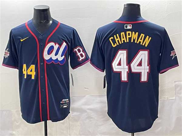Men's American League #44 Aroldis Chapman Navy 2025 All-Star Edition Limited Stitched Jersey,We sell and wholesale Men's American League #44 Aroldis Chapman Navy 2025 All-Star Edition Limited Stitched Jersey on line form chian!