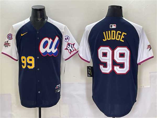 Men's American League #99 Aaron Judge Navy Alternate 2025 All-Star With Patch Edition Limited Stitched Jersey,We sell and wholesale Men's American League #99 Aaron Judge Navy Alternate 2025 All-Star With Patch Edition Limited Stitched Jersey on line form chian!