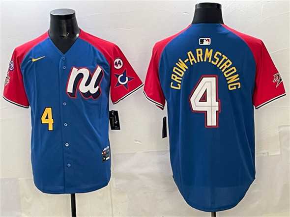 Men's National League #4 Pete Crow-Armstrong Blue Red Alternate 2025 All-Star With Patch Edition Limited Stitched Jersey,We sell and wholesale Men's National League #4 Pete Crow-Armstrong Blue Red Alternate 2025 All-Star With Patch Edition Limited Stitched Jersey on line form chian!