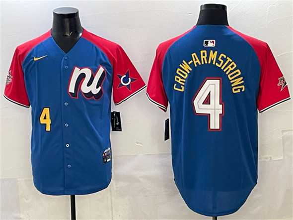 Men's National League #4 Pete Crow-Armstrong Blue Red Alternate 2025 All-Star Edition Limited Stitched Jersey,We sell and wholesale Men's National League #4 Pete Crow-Armstrong Blue Red Alternate 2025 All-Star Edition Limited Stitched Jersey on line form chian!