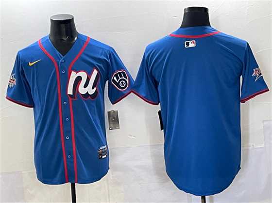 Men's Milwaukee Brewers Blank Blue 2025 All-Star Edition Limited Stitched Jersey,We sell and wholesale Men's Milwaukee Brewers Blank Blue 2025 All-Star Edition Limited Stitched Jersey on line form chian!