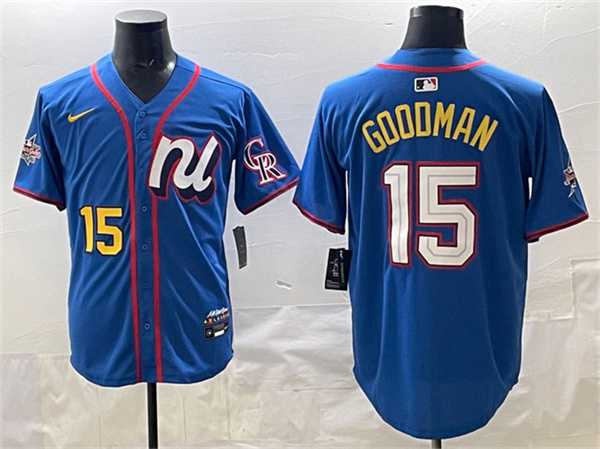 Men's National League #15 Hunter Goodman Blue 2025 All-Star Edition Limited Stitched Jersey,We sell and wholesale Men's National League #15 Hunter Goodman Blue 2025 All-Star Edition Limited Stitched Jersey on line form chian!