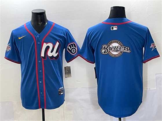 Men's Milwaukee Brewers Team Big Logo Blue 2025 All-Star Edition Limited Stitched Jersey,We sell and wholesale Men's Milwaukee Brewers Team Big Logo Blue 2025 All-Star Edition Limited Stitched Jersey on line form chian!