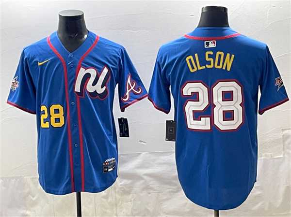 Men's National League #28 Matt Olson Blue 2025 All-Star Edition Limited Stitched Jersey,We sell and wholesale Men's National League #28 Matt Olson Blue 2025 All-Star Edition Limited Stitched Jersey on line form chian!