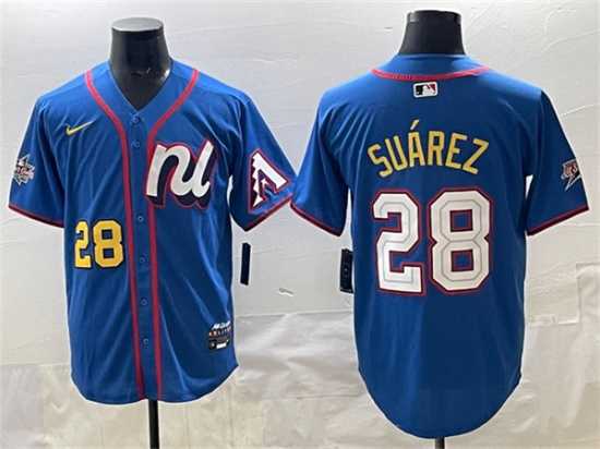 Men's National League #28 Eugenio Suarez Blue 2025 All-Star Edition Limited Stitched Jersey,We sell and wholesale Men's National League #28 Eugenio Suarez Blue 2025 All-Star Edition Limited Stitched Jersey on line form chian!