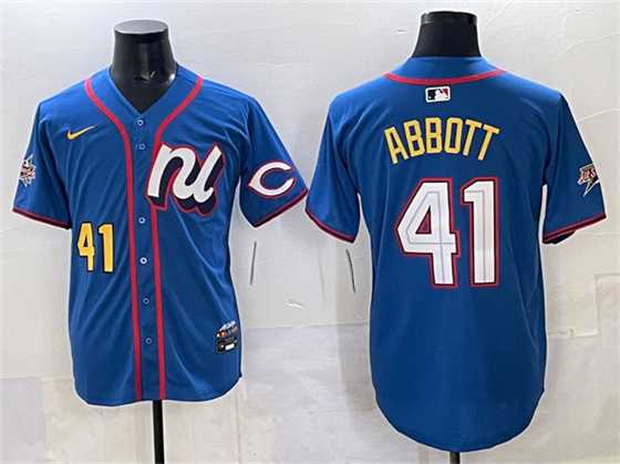 Men's National League #41 Andrew Abbott Blue 2025 All-Star Edition Limited Stitched Jersey,We sell and wholesale Men's National League #41 Andrew Abbott Blue 2025 All-Star Edition Limited Stitched Jersey on line form chian!