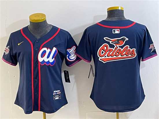Women's American League Baltimore Orioles Team Big Logo Navy 2025 All-Star Edition Limited Stitched Jersey(Run Small),We sell and wholesale Women's American League Baltimore Orioles Team Big Logo Navy 2025 All-Star Edition Limited Stitched Jersey(Run Small) on line form chian!