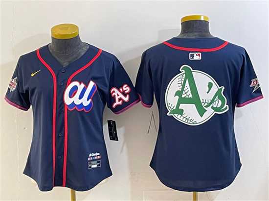 Women's American League Oakland Athletics Team Big Logo Navy 2025 All-Star Edition Limited Stitched Jersey(Run Small),We sell and wholesale Women's American League Oakland Athletics Team Big Logo Navy 2025 All-Star Edition Limited Stitched Jersey(Run Small) on line form chian!