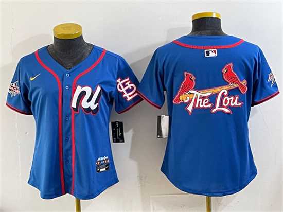 Women's National League St. Louis Cardinals Team Big Logo Blue 2025 All-Star Edition Limited Stitched Jersey(Run Small),We sell and wholesale Women's National League St. Louis Cardinals Team Big Logo Blue 2025 All-Star Edition Limited Stitched Jersey(Run Small) on line form chian!