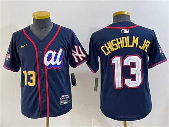 Youth American League #13 Jazz Chisholm Jr. Navy 2025 All-Star Edition Limited Stitched Jersey,We sell and wholesale Youth American League #13 Jazz Chisholm Jr. Navy 2025 All-Star Edition Limited Stitched Jersey on line form chian!