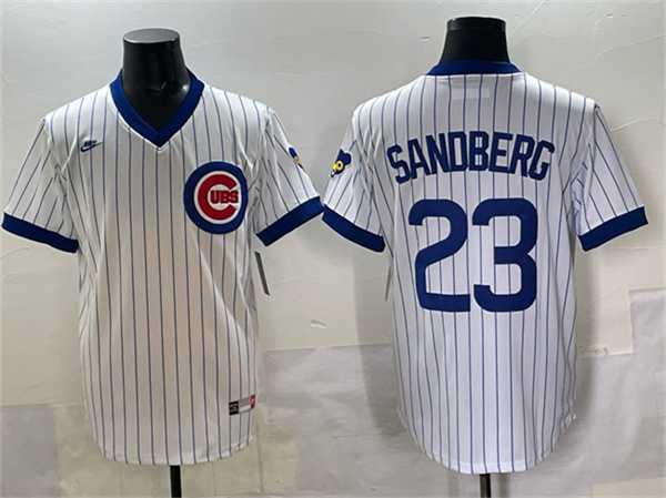 Men's Chicago Cubs #23 Ryne Sandberg White Throwback Stitched Jersey,We sell and wholesale Men's Chicago Cubs #23 Ryne Sandberg White Throwback Stitched Jersey on line form chian!