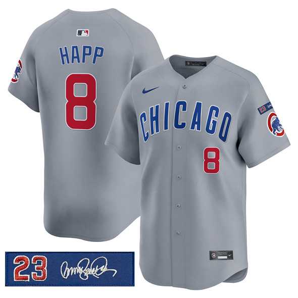 Men's Chicago Cubs #8 lan Happ Gray 'Ryne Sandberg Tribute' Vapor Limited V3 Stitched Jersey Dzhi,We sell and wholesale Men's Chicago Cubs #8 lan Happ Gray 'Ryne Sandberg Tribute' Vapor Limited V3 Stitched Jersey Dzhi on line form chian!