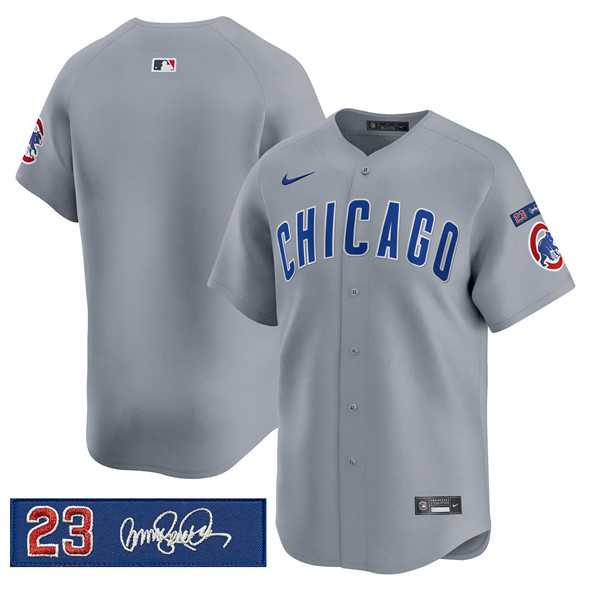 Men's Chicago Cubs Blank Gray 'Ryne Sandberg Tribute' Vapor Limited V3 Stitched Jersey Dzhi,We sell and wholesale Men's Chicago Cubs Blank Gray 'Ryne Sandberg Tribute' Vapor Limited V3 Stitched Jersey Dzhi on line form chian!