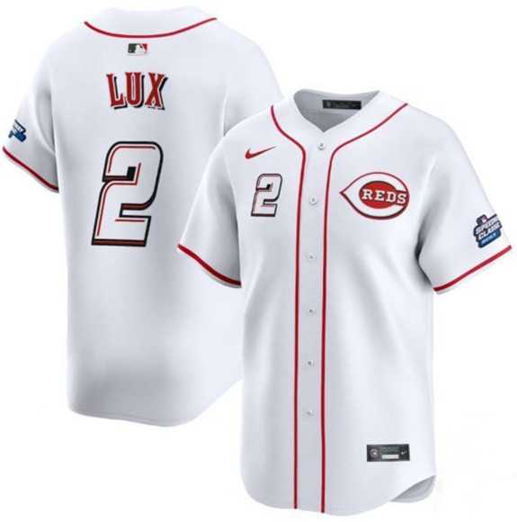 Men's Cincinnati Reds #2 Gavin Lux White 2025 Speedway Classic Home Limited Stitched Jersey Dzhi,We sell and wholesale Men's Cincinnati Reds #2 Gavin Lux White 2025 Speedway Classic Home Limited Stitched Jersey Dzhi on line form chian!