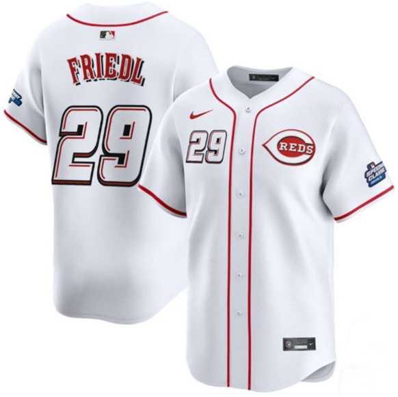 Men's Cincinnati Reds #29 TJ Friedl White 2025 Speedway Classic Home Limited Stitched Jersey Dzhi,We sell and wholesale Men's Cincinnati Reds #29 TJ Friedl White 2025 Speedway Classic Home Limited Stitched Jersey Dzhi on line form chian!