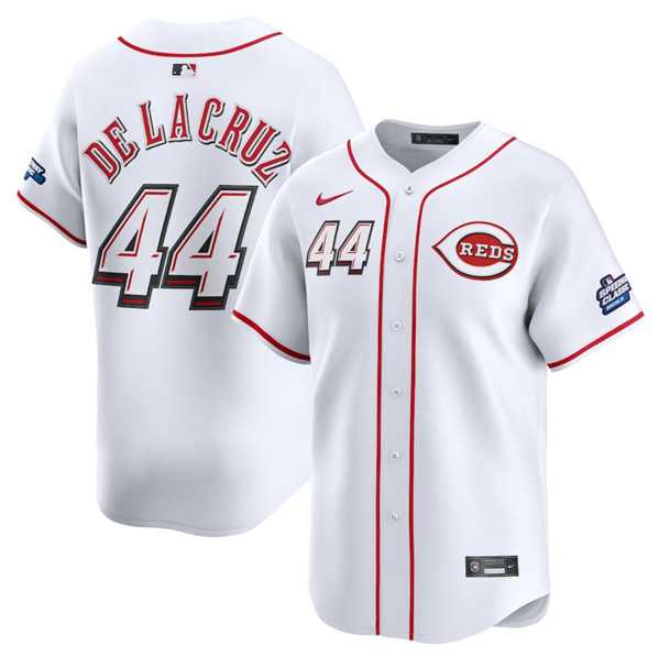 Men's Cincinnati Reds #44 Elly De La Cruz White 2025 Speedway Classic Home Limited Stitched Jersey Dzhi,We sell and wholesale Men's Cincinnati Reds #44 Elly De La Cruz White 2025 Speedway Classic Home Limited Stitched Jersey Dzhi on line form chian!