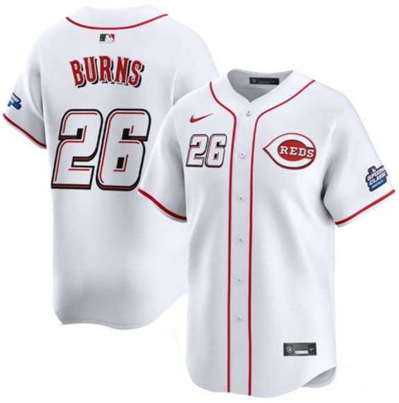 Men's Cincinnati Reds #26 Chase Burns White 2025 Speedway Classic Home Limited Stitched Jersey Dzhi,We sell and wholesale Men's Cincinnati Reds #26 Chase Burns White 2025 Speedway Classic Home Limited Stitched Jersey Dzhi on line form chian!