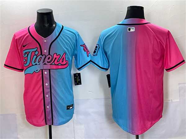 Men's Detroit Tigers Blank Pink Blue Limited Stitched Jersey,We sell and wholesale Men's Detroit Tigers Blank Pink Blue Limited Stitched Jersey on line form chian!