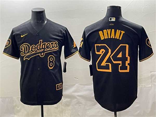 Men's Los Angeles Dodgers Front #8 Back #24 Kobe Bryant Black With KB Patch Stitched Jersey,We sell and wholesale Men's Los Angeles Dodgers Front #8 Back #24 Kobe Bryant Black With KB Patch Stitched Jersey on line form chian!