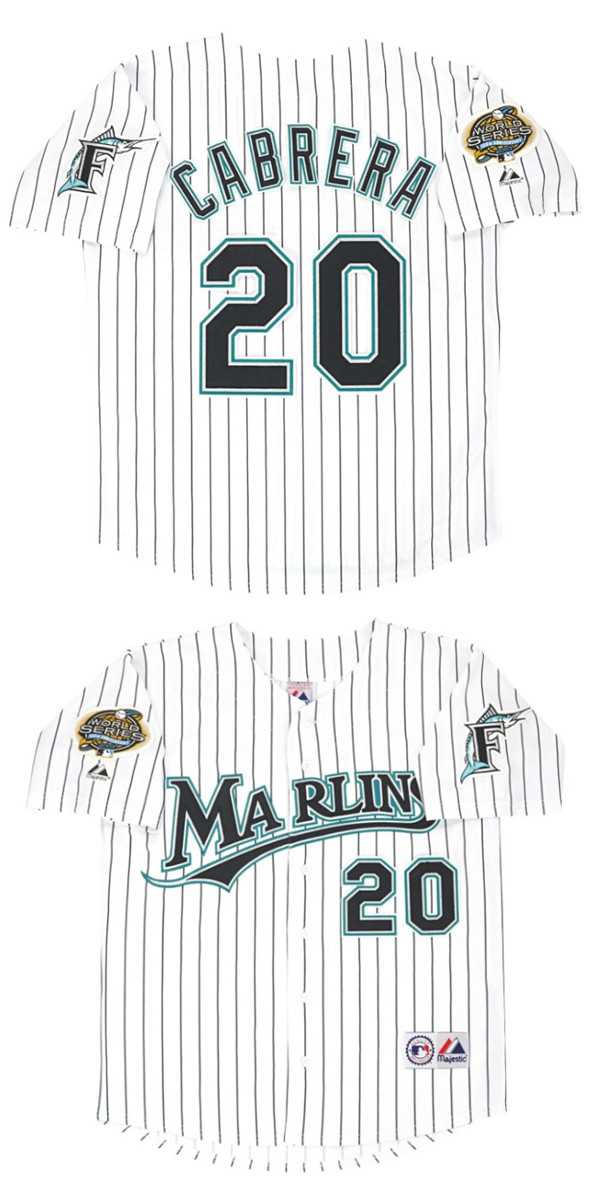 Men's Miami Marlins #20 Miguel Cabrera White 2003 Throwback Stitched Jersey,We sell and wholesale Men's Miami Marlins #20 Miguel Cabrera White 2003 Throwback Stitched Jersey on line form chian!