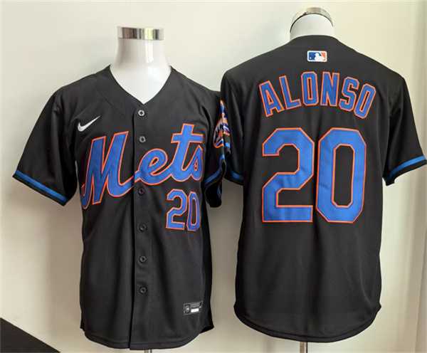 Men's New York Mets #20 Pete Alonso Black 2025 Stitched Jersey,We sell and wholesale Men's New York Mets #20 Pete Alonso Black 2025 Stitched Jersey on line form chian!
