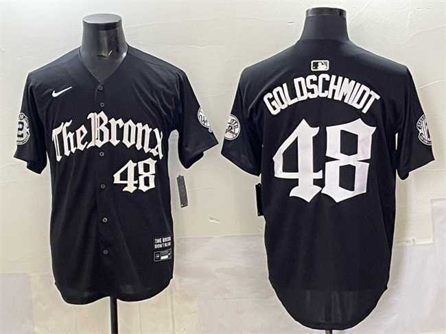 Men's New York Yankees #48 Paul Goldschmidt Black 'Gothic Legacy Edition' Vapor Premier Limited Stitched Jersey,We sell and wholesale Men's New York Yankees #48 Paul Goldschmidt Black 'Gothic Legacy Edition' Vapor Premier Limited Stitched Jersey on line form chian!
