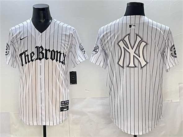 Men's New York Yankees Team Big Logo White Pinstripe 'Gothic Legacy Edition' Vapor Premier Limited Stitched Jersey,We sell and wholesale Men's New York Yankees Team Big Logo White Pinstripe 'Gothic Legacy Edition' Vapor Premier Limited Stitched Jersey on line form chian!