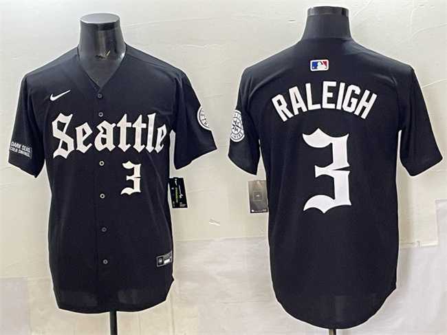 Men's Seattle Mariners #3 Cal Raleigh Black 'Deep Sea Gothic Edition' Vapor Premier Limited Stitched Jersey,We sell and wholesale Men's Seattle Mariners #3 Cal Raleigh Black 'Deep Sea Gothic Edition' Vapor Premier Limited Stitched Jersey on line form chian!