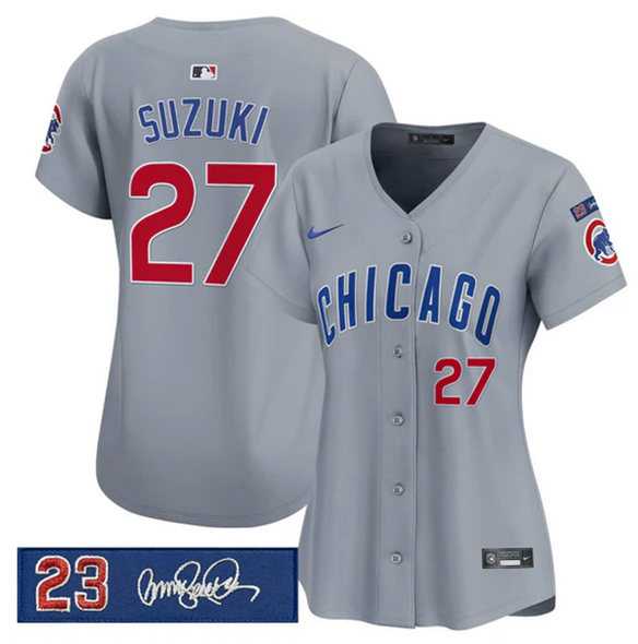 Women's Chicago Cubs #27 Seiya Suzuki Gray 'Ryne Sandberg Tribute' Vapor Limited V3 Stitched Jersey Dzhi,We sell and wholesale Women's Chicago Cubs #27 Seiya Suzuki Gray 'Ryne Sandberg Tribute' Vapor Limited V3 Stitched Jersey Dzhi on line form chian!