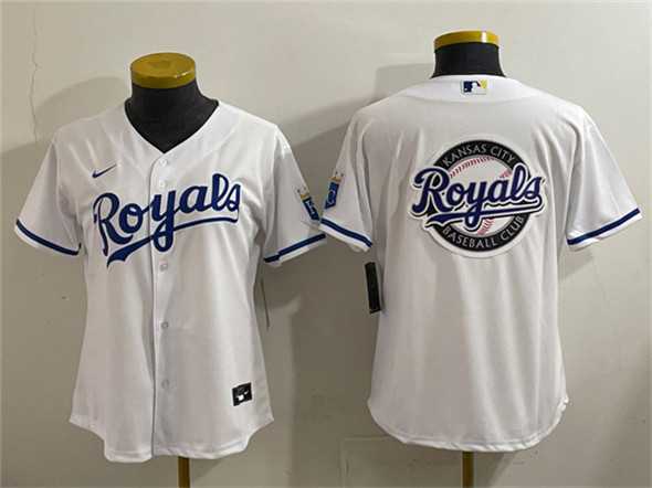 Women's Kansas City Royals Team Big Logo White Cool Base Stitched Jersey,We sell and wholesale Women's Kansas City Royals Team Big Logo White Cool Base Stitched Jersey on line form chian!
