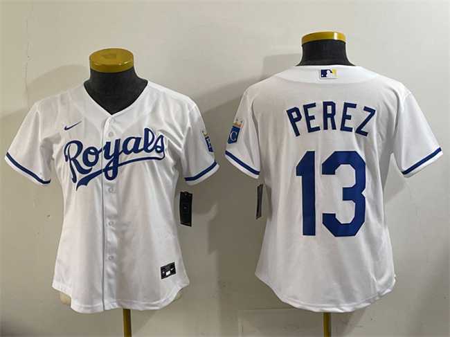 Youth Kansas City Royals #13 Salvador Perez White Cool Base Stitched Jersey,We sell and wholesale Youth Kansas City Royals #13 Salvador Perez White Cool Base Stitched Jersey on line form chian!