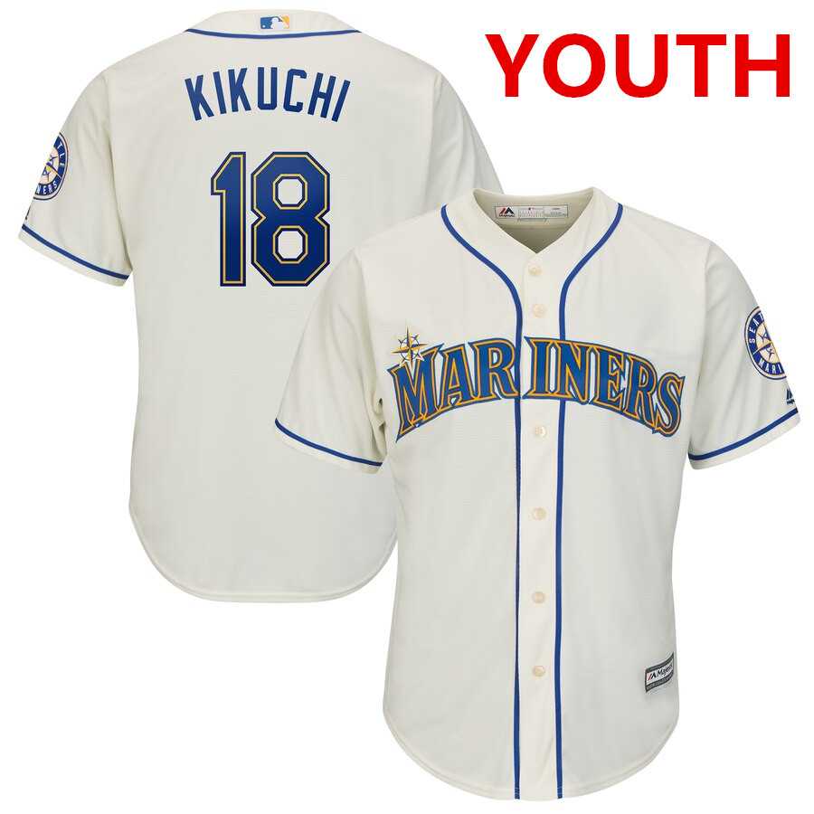 Youth Seattle Mariners #18 Yusei Kikuchi Cream Cool Base Jersey Dzhi,We sell and wholesale Youth Seattle Mariners #18 Yusei Kikuchi Cream Cool Base Jersey Dzhi on line form chian!