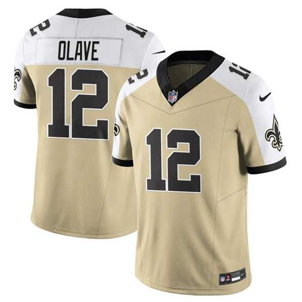 Men's New Orleans Saints #12 Chris Olave Gold White Alternate 2025 F.U.S.E. Vapor Limited Stitched Jersey,We sell and wholesale Men's New Orleans Saints #12 Chris Olave Gold White Alternate 2025 F.U.S.E. Vapor Limited Stitched Jersey on line form chian!