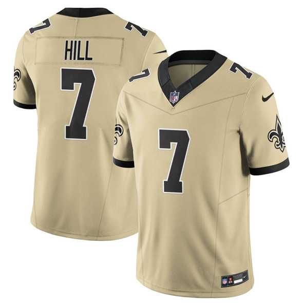 Men's New Orleans Saints #7 Taysom Hill Gold 2025 F.U.S.E. Alternate Vapor Limited Stitched Jersey,We sell and wholesale Men's New Orleans Saints #7 Taysom Hill Gold 2025 F.U.S.E. Alternate Vapor Limited Stitched Jersey on line form chian!