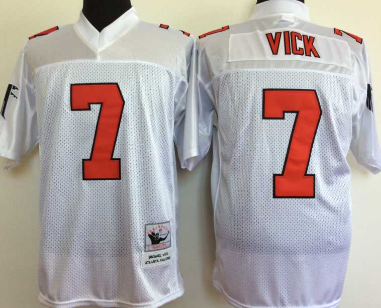 Men's Atlanta Falcons #7 Michael Vick White Throwback Stitched Football Jersey,We sell and wholesale Men's Atlanta Falcons #7 Michael Vick White Throwback Stitched Football Jersey on line form chian!