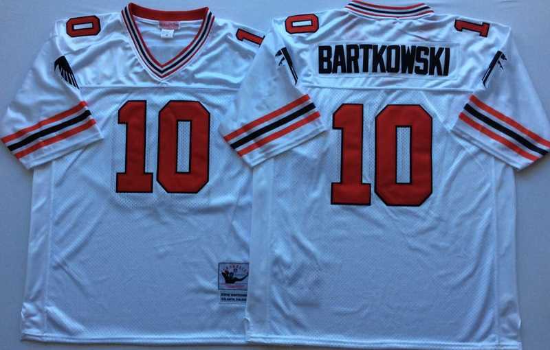 Men's Atlanta Falcons #10 Steve Bartkowski White Throwback Stitched Football Jersey,We sell and wholesale Men's Atlanta Falcons #10 Steve Bartkowski White Throwback Stitched Football Jersey on line form chian!