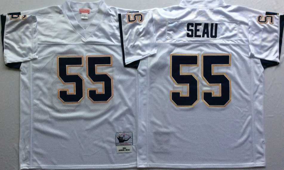Men's Los Angeles Chargers #55 Junior Seau White Throwback Stitched Football Jersey,We sell and wholesale Men's Los Angeles Chargers #55 Junior Seau White Throwback Stitched Football Jersey on line form chian!