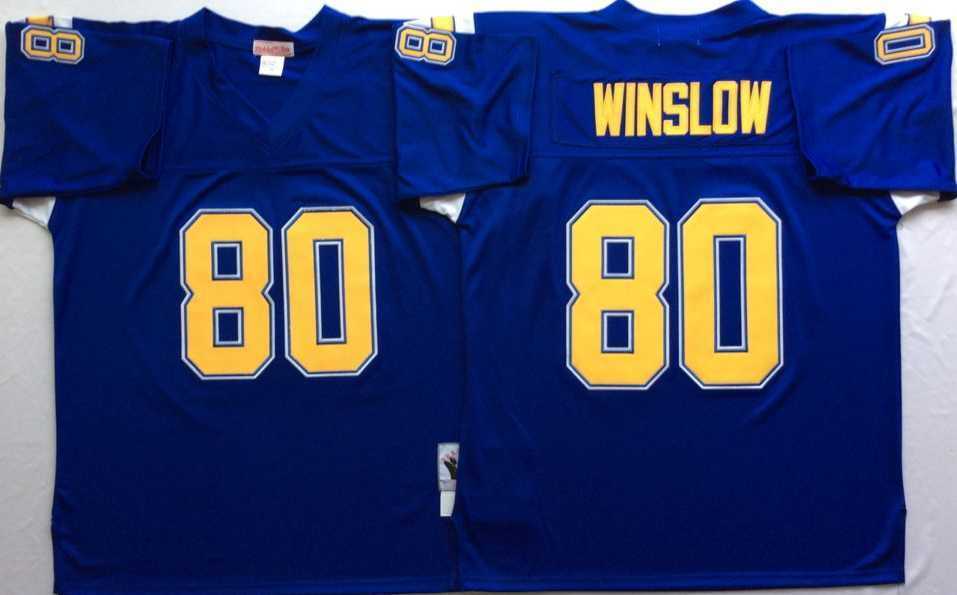 Men's Los Angeles Chargers #80 Kellen Winslow Blue Throwback Stitched Football Jersey,We sell and wholesale Men's Los Angeles Chargers #80 Kellen Winslow Blue Throwback Stitched Football Jersey on line form chian!