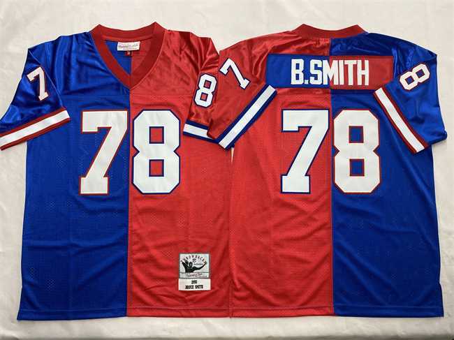 Men's Buffalo Bills #78 Bruce Smith Blue Red Splite Throwback Stitched Football Jersey Dzhi,We sell and wholesale Men's Buffalo Bills #78 Bruce Smith Blue Red Splite Throwback Stitched Football Jersey Dzhi on line form chian!