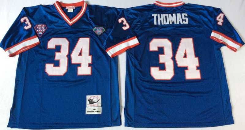 Men's Buffalo Bills #34 Thurman Thomas Blue Throwback Stitched Football Jersey,We sell and wholesale Men's Buffalo Bills #34 Thurman Thomas Blue Throwback Stitched Football Jersey on line form chian!
