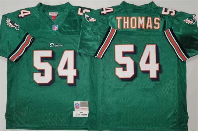 Men's Miami Dolphins #54 Zach Thomas Aqua Throwback Stitched Football Jersey,We sell and wholesale Men's Miami Dolphins #54 Zach Thomas Aqua Throwback Stitched Football Jersey on line form chian!