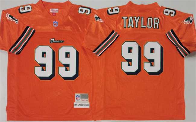 Men's Miami Dolphins #99 Jason Taylor Orange Throwback Stitched Football Jersey,We sell and wholesale Men's Miami Dolphins #99 Jason Taylor Orange Throwback Stitched Football Jersey on line form chian!