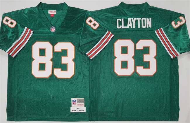 Men's Miami Dolphins #83 Mark Clayton Aqua Throwback Stitched Football Jersey,We sell and wholesale Men's Miami Dolphins #83 Mark Clayton Aqua Throwback Stitched Football Jersey on line form chian!