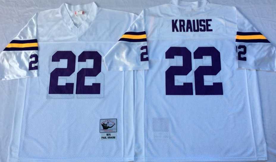 Men's Minnesota Vikings #22 Paul Krause White Throwback Stitched Football Jersey,We sell and wholesale Men's Minnesota Vikings #22 Paul Krause White Throwback Stitched Football Jersey on line form chian!