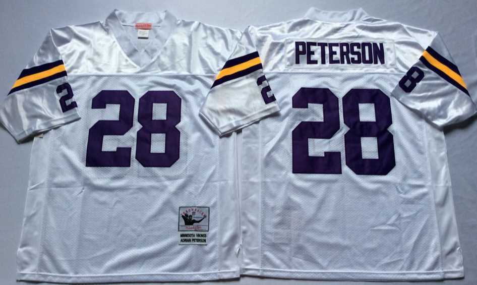 Men's Minnesota Vikings #28 Adrian Peterson White Throwback Stitched Football Jersey,We sell and wholesale Men's Minnesota Vikings #28 Adrian Peterson White Throwback Stitched Football Jersey on line form chian!