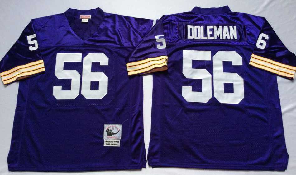 Men's Minnesota Vikings #56 Chris Doleman Purple Throwback Stitched Football Jersey,We sell and wholesale Men's Minnesota Vikings #56 Chris Doleman Purple Throwback Stitched Football Jersey on line form chian!