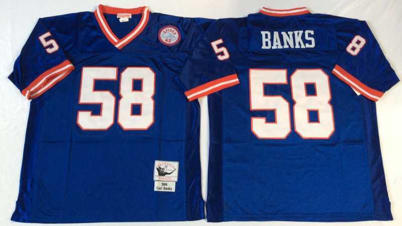 Men's New York Giants #58 Carl Banks Blue Throwback Stitched Football Jersey,We sell and wholesale Men's New York Giants #58 Carl Banks Blue Throwback Stitched Football Jersey on line form chian!